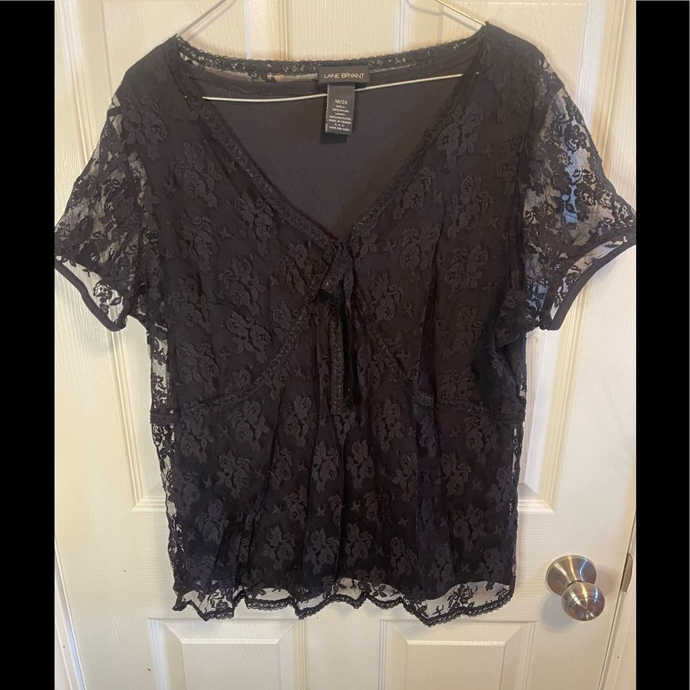 Lane Bryant tie front lace top sz 18/20